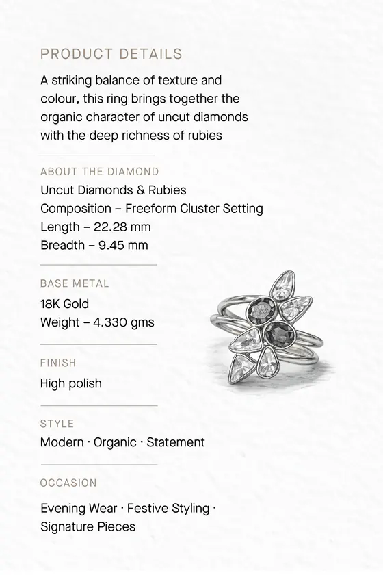 Uncut Diamond & Ruby Ring page 2