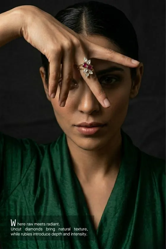Uncut Diamond & Ruby Ring page 3